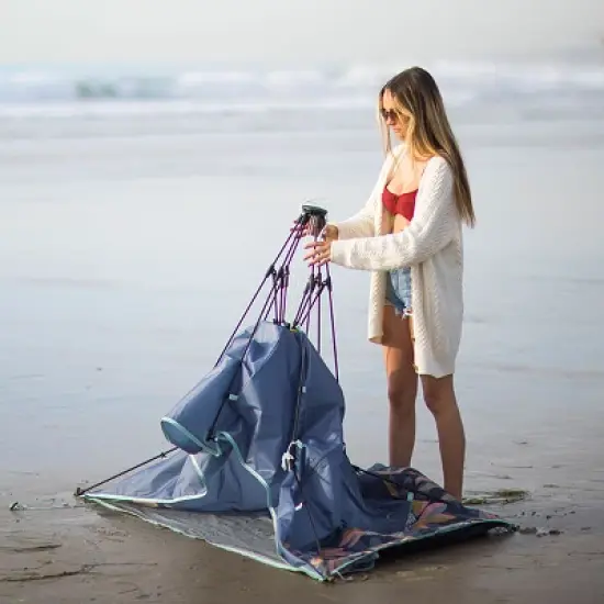 Lightspeed Outdoors Pop-Up Beach Sun Shade, Quick Shelter, Vintage Floral image {3}