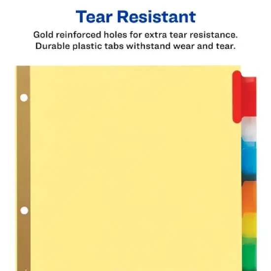Avery 8-Tab Dividers, Insertable Multicolor Big Tabs, 6 Sets of 11111 image {4}