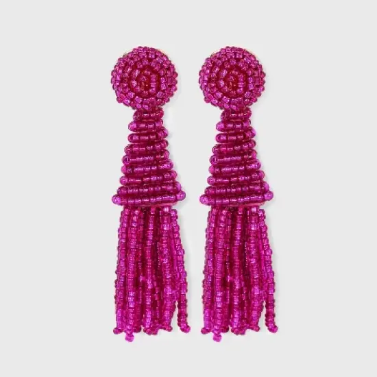 SUGARFIX by BaubleBar Beaded Tassel Statement Earrings image {2}
