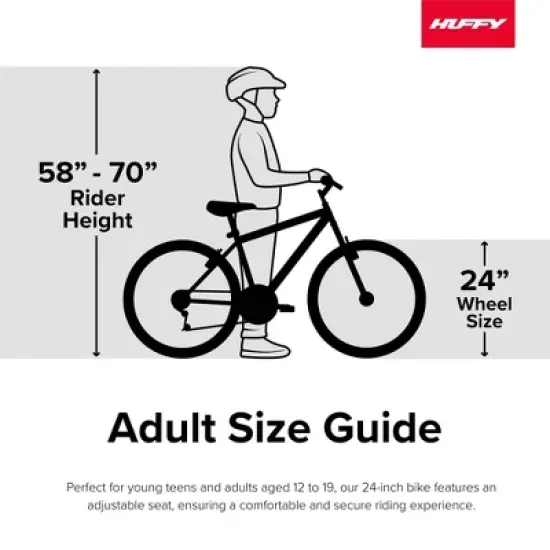 Huffy Highland Mountain Bike - 24" Wheels - 21 Speeds - Silver image {15}