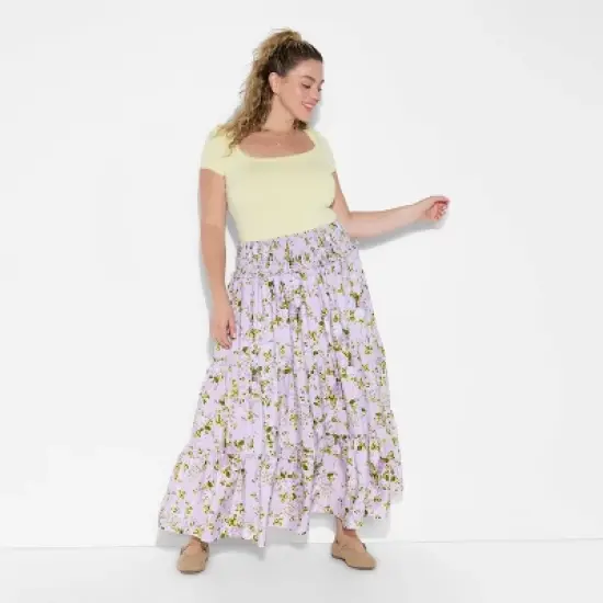 Women's Tiered Maxi A-Line Skirt - Wild Fable&trade; Mauve image {4}