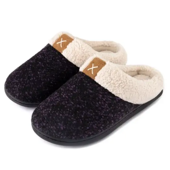 RockDove Women's Collar Memory Foam Slide Slipper image {8}