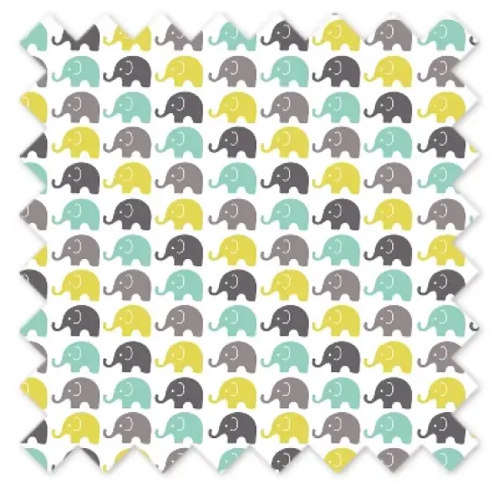 Bacati - Elephants Mint/Yellow/Gray 3 pc Crib Bedding Set image {4}