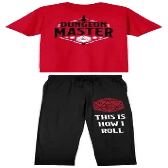 Dungeons & Dragons "This Is How I Roll" Men's 2-Piece Short Sleeve Sleepwear Set image {5}