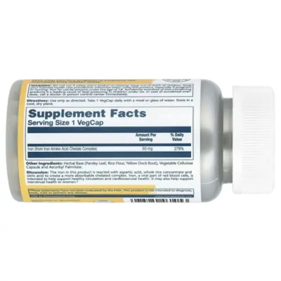Solaray Iron, 50 mg, 60 VegCaps image {1}