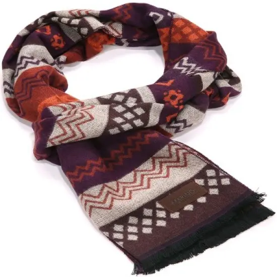 Mio Marino | Women's Cashmere Feel, 100% Cotton Fashion Winter Scarf image {14}