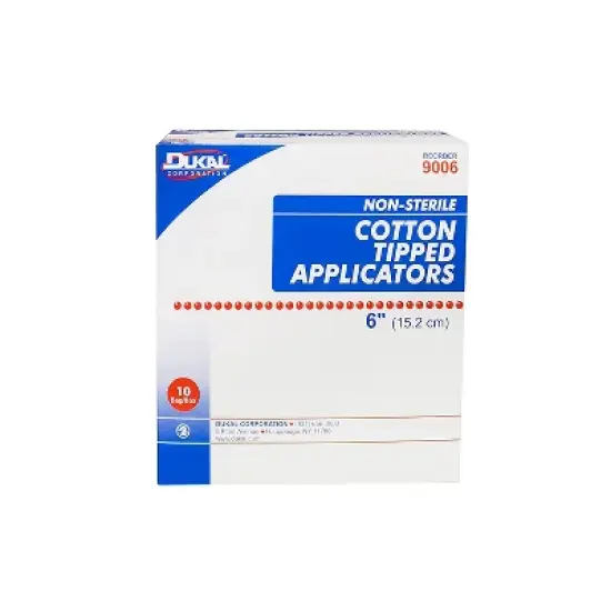 Dukal Applicator 6 In. Cotton Tip Non-Sterile (Box of 100) image {3}