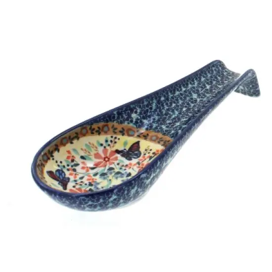 Blue Rose Polish Pottery P007 Manufaktura Large Spoon Rest image {2}