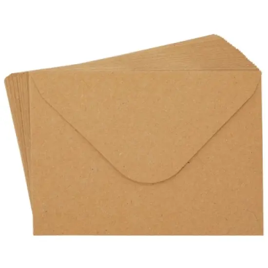 Paper Junkie Kraft Paper Invitation Envelopes 4x6 for Special Occasions like Weddings A6 V-Flap Brown Envelopes (50 Pack) image {6}