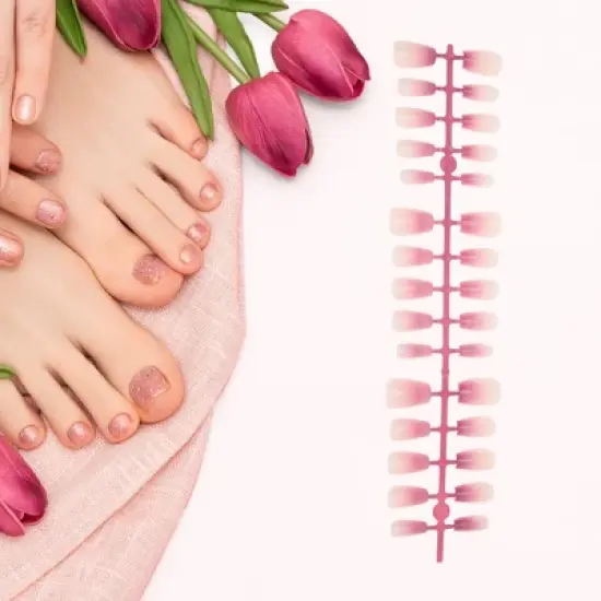 Unique Bargains Crescent Short Coffin Fake Nails 1 Pc image {3}