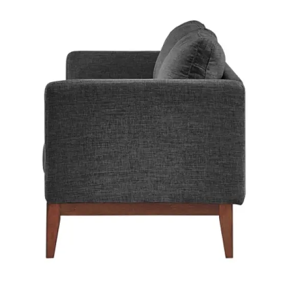 Clyde Linen Upholstered Sofa Charcoal Gray - Inspire Q image {2}