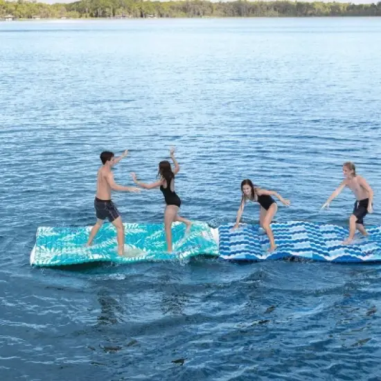 WOW Palm Leaf Water Walkway Float - Blue image {3}