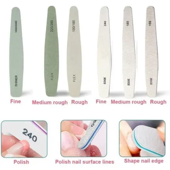 OPI Sample Pack Professional Board And Buffer File Collection | Nail Buffer Block Emery Board for Nature Acrylic Nails - (6 Files) image {2}