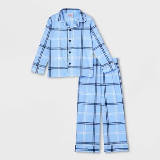 Toddler Plaid Matching Family Pajama Set - Wondershop&trade; Blue image {1}