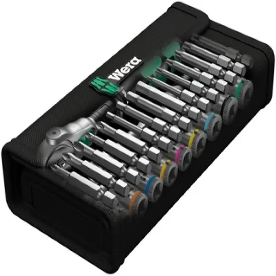 Wera 8100 SA 6 Zyklop Speed Ratchet Set - 1/4" Drive, Metric image {1}