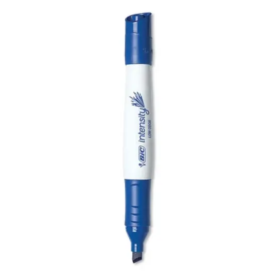 BIC Intensity Low Odor Chisel Tip Dry Erase Marker, Broad Chisel Tip, Blue, Dozen image {2}