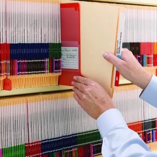 Smead End Tab Fastener File Folder, Shelf-Master  Reinforced Straight-Cut Tab, 2 Fasteners, Letter Size, Manila, 50 per Box (34276) image {10}