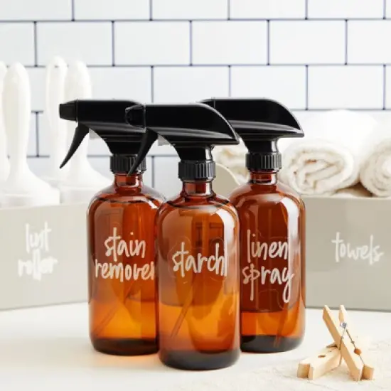 Talented Kitchen 141 Laundry Room Labels for Jars - Preprinted White Script Stickers for Closet, Bathroom Organization (Water Resistant) image {1}