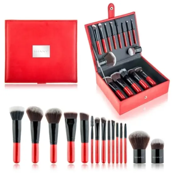 SHANY Vanity Vox Brush set with Storage Box and Stand  - 15 pieces image {3}