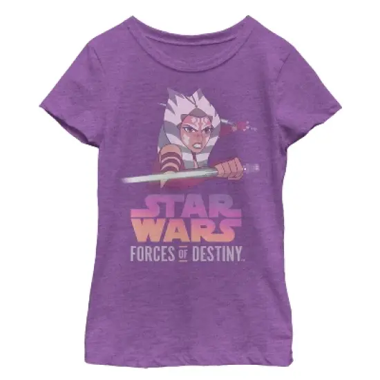 Girl's Star Wars Forces of Destiny Ahsoka Fight T-Shirt image {2}