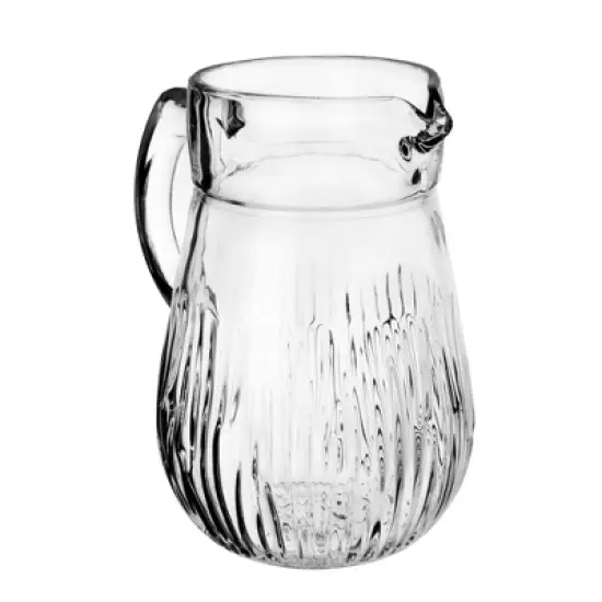Slickblue Cristalline Glass Pitcher &ndash; 65 oz, Linear Grooved Design, Lead-Free, Ideal for Water, Juice & Cocktails image {6}