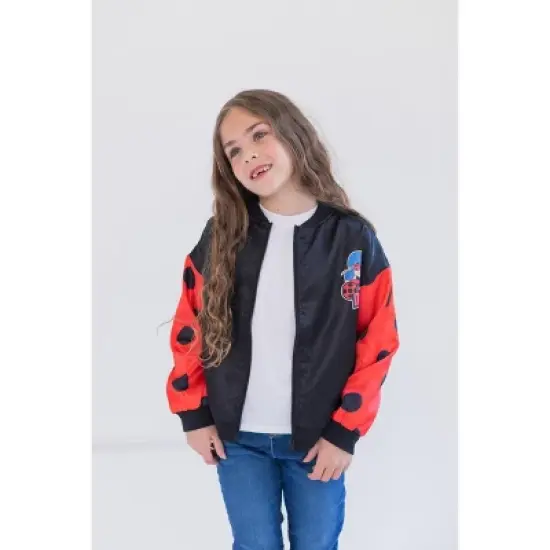 Miraculous Ladybug Girls Zip Up Bomber Jacket Little Kid to Big Kid image {1}