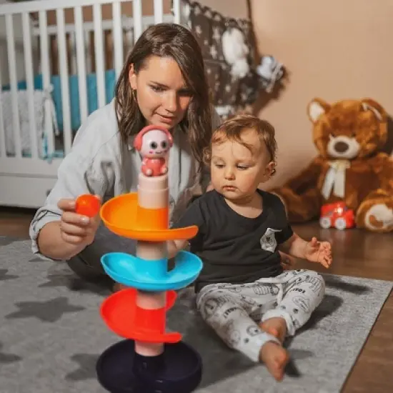 Fun Little Toys 9-Tier Ball Drop Tower, Development Educational Activities Toy Birthday Gift image {5}