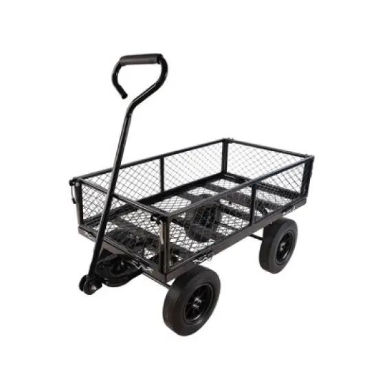 SKRAN Solid Wheels Large-Capacity mesh Steel Garden Trolley with Detachable Side Without Inflatable Tires,The Load can Reach 1100 pounds image {1}