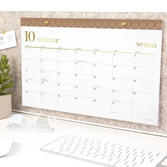 Cambridge 2025-2026 10.875"x17.75" Workstyle Compact Deskpad Mocha Mousse image {1}