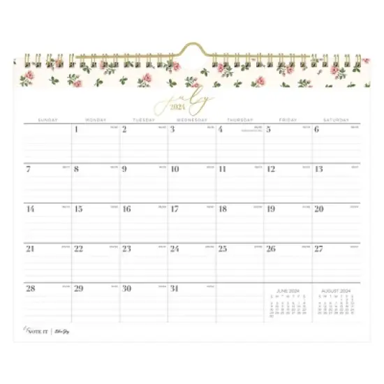 Blue Sky Life Note It 2024-25 Wall Calendar 8.75"x11" Meghan: Monthly Planner, Wire Binding, Adult Stationery image {3}