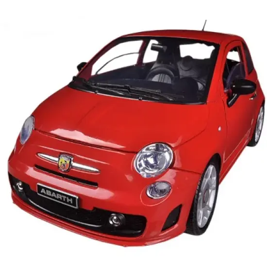 Fiat 500 Abarth Red 1/18 Diecast Model Car by Motormax image {1}