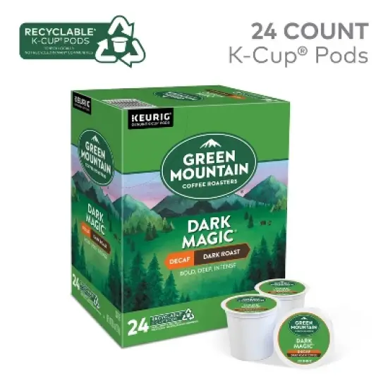 Green Mountain Dark Magic Roast Keurig K-Cup Coffee Pods - Decaf - 24ct image {1}
