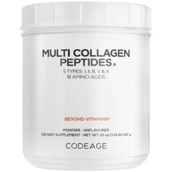 Codeage Hydrolyzed Multi Collagen Peptides Unflavored Powder Supplement - 20oz image {14}
