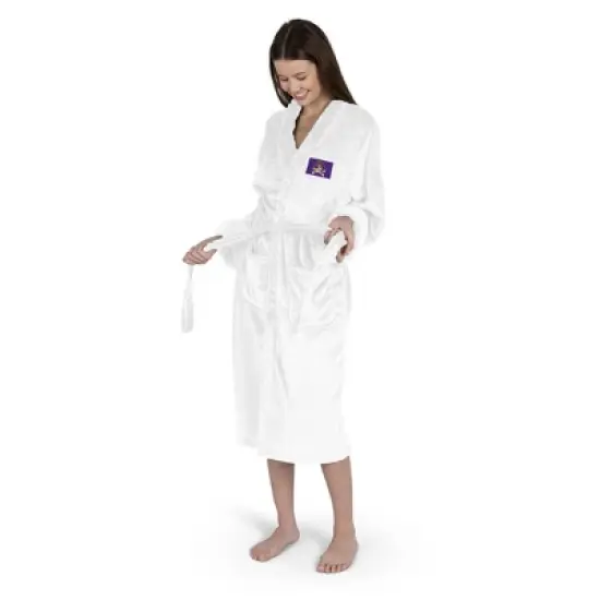 NCAA East Carolina Pirates White Out Silk Touch Robe Small/Medium image {1}