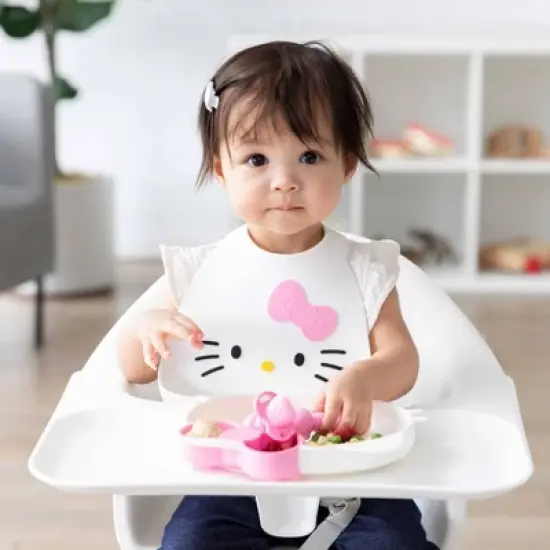 Hello Kitty Silicone Molded Bib image {1}