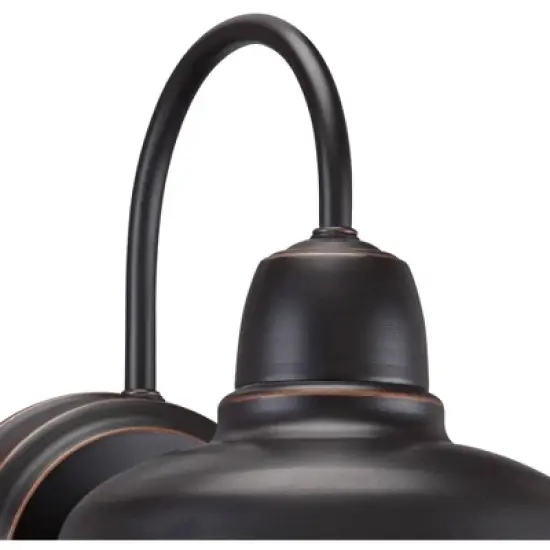 John Timberland Urban Barn Industrial Rustic Wall Light Sconces Set of 2 Oil Rubbed Bronze Hardwire 8 1/2" Fixture Gooseneck Arm for Bedroom Bathroom image {2}