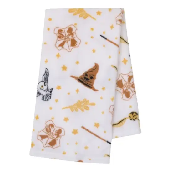 NoJo Warner Bros. Harry Potter White, Gold, and Tan Super Soft Baby Blanket image {1}