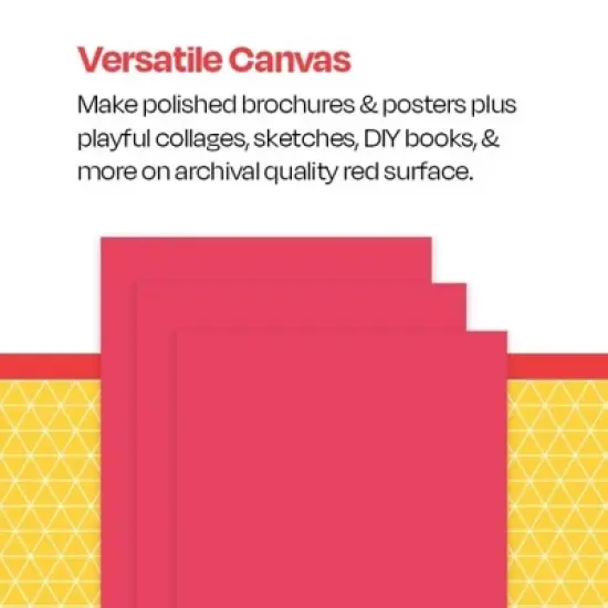 School Smart Folding Bristol Board, 12 x 18 Inches, Red, Pack of 100 image {2}