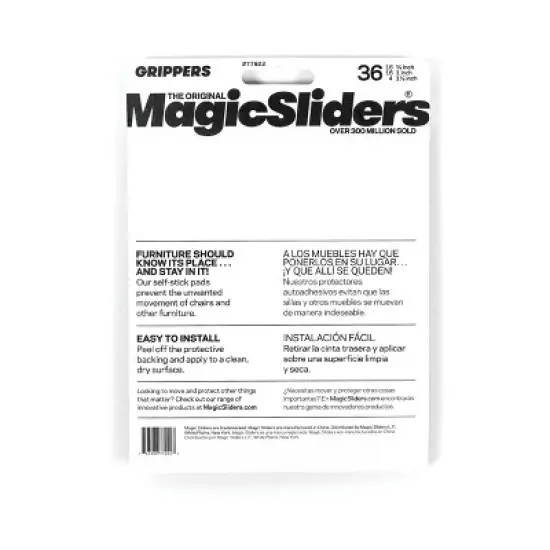 Magic Sliders 36pk Adhesive Gripper Value Pack Black image {1}