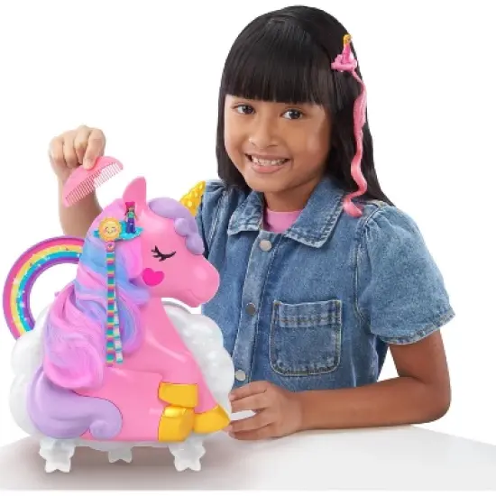 Polly Pocket Rainbow Unicorn Salon Compact image {1}