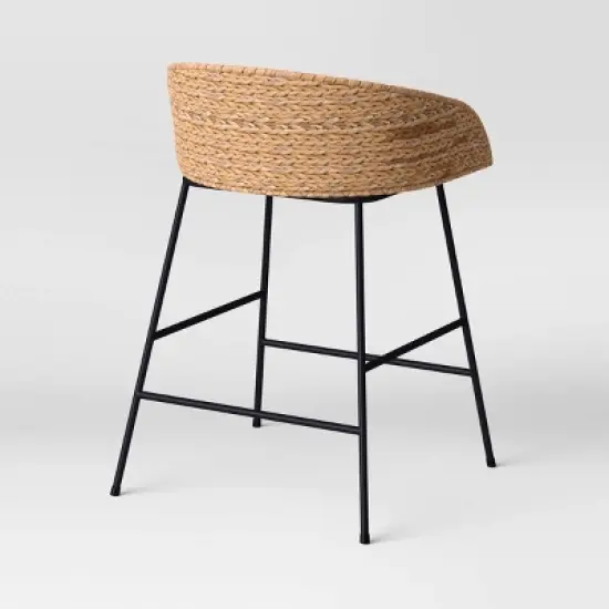 Landis Woven Backed Counter Height Barstool with Cushion - Threshold&trade; image {3}