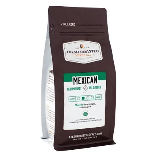 Fresh Roasted Coffee, Organic Mexican, Ground Coffee image {5}