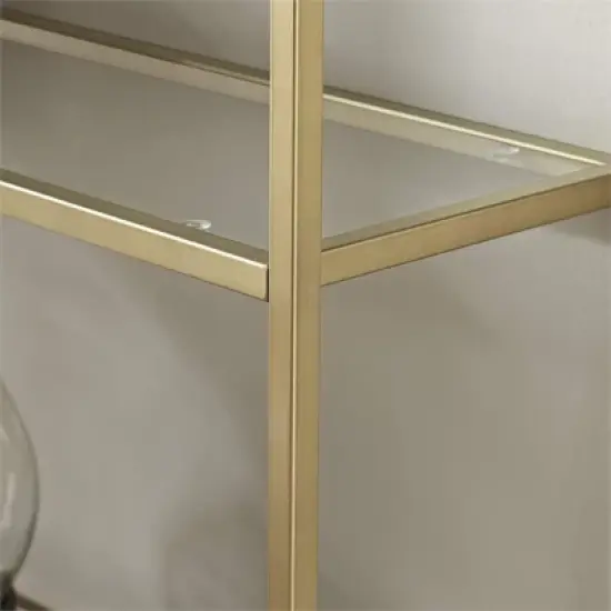 Metal Glass Bookcase in Antique Gold - Pemberly Row image {3}