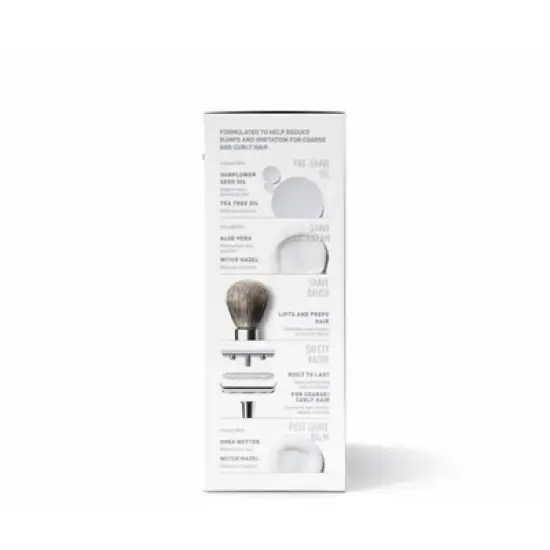 BEVEL Men's Shave Kit - Safety Razor, Shave Brush, Shave Cream, Pre Shave Oil, Post Shave Balm and 40 Blades - 6ct image {3}