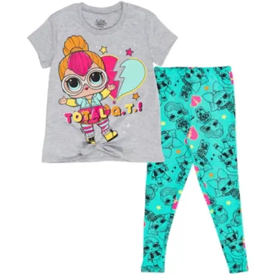 L.O.L. Surprise! Neon QT Bon Bon Diva Queen Bee Touchdown Roller Sk8er T-Shirt and Leggings Outfit Set Toddler to Big Kid image {10}