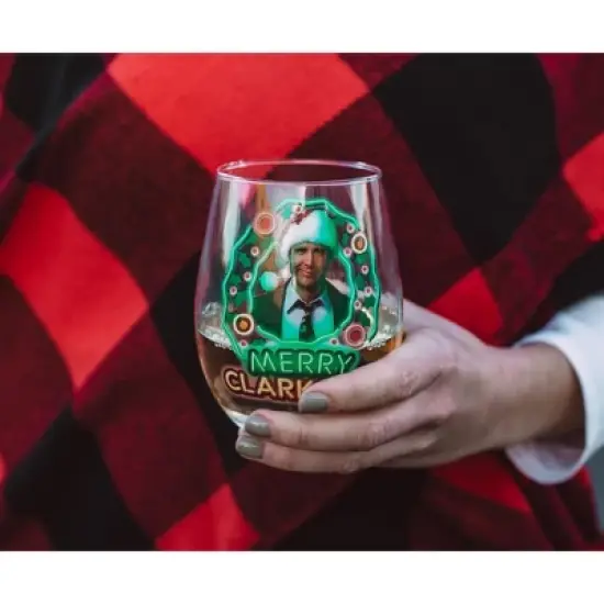 Silver Buffalo National Lampoon's Christmas Vacation Merry Clarkmas Stemless Glass | 20 Ounces image {4}
