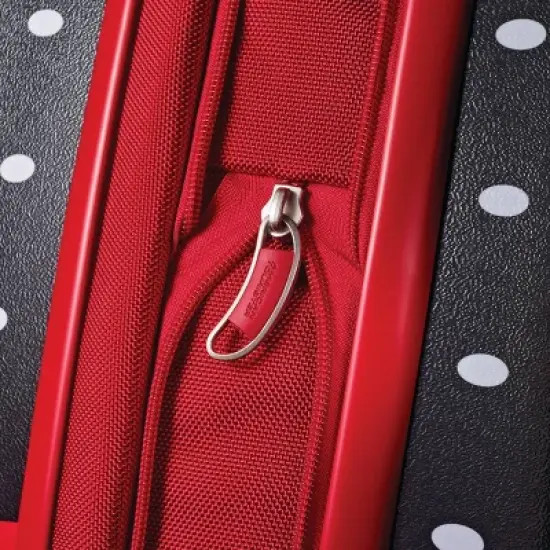 American Tourister Minnie Mouse Bow Hardside Large Checked Spinner Suitcase - Red image {6}