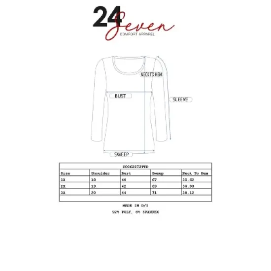 24seven Comfort Apparel Multicolor Floral Plus Size High Low Tunic Top image {3}