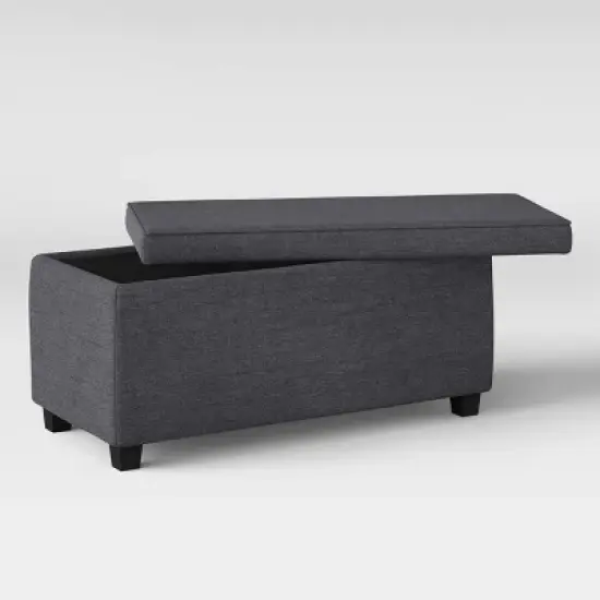 Double Storage Dorm Ottoman Dark Gray - Room Essentials&trade; image {4}
