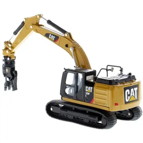 CAT Caterpillar 320F L Hydraulic Tracked Excavator with 5 Work Tools "Play & Collect!" 1/64 Diecast Model by Diecast Masters image {3}